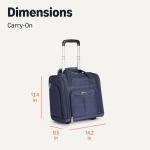 Amazon Basics 14" Underseat Rolling Luggage - Navy
