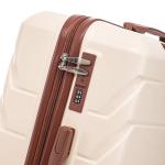 Merax 3-Piece Brown/Ivory Hardside Luggage Set
