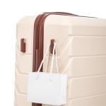Merax 3-Piece Brown/Ivory Hardside Luggage Set