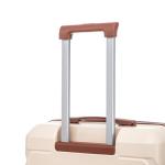 Merax 3-Piece Brown/Ivory Hardside Luggage Set