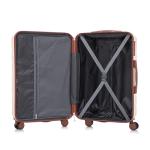 Merax 3-Piece Brown/Ivory Hardside Luggage Set