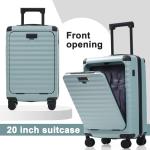 Merax 3-Piece Hardshell Luggage Set, Light Blue