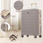 Merax 3 Piece Hardshell Luggage Set, Rosybrown
