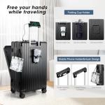 MRPLUM Hardside Carry On Luggage with USB Port