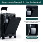 Nobl Zipperless Carry-On Luggage with USB Port