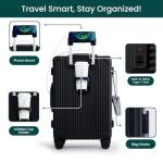 Nobl Zipperless Carry-On Luggage with USB Port
