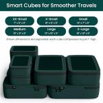 NOBL Compressible Packing Cubes Set - Forest Green