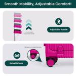Nobl Zipperless Carry-On Luggage with Spinner Wheels