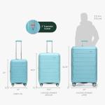 Traveler's Choice Pagosa Indestructible Hardshell Expandable Spinner Luggage, Baby Blue, 22-Inch Carry-on