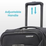 American Tourister 4 KIX 2.0 Expandable Softside Luggage with Spinner Wheels, 20 SPINNER, BLACK