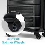 American Tourister Stratum 2.0 Expandable Hardside Luggage with Spinner Wheels, Jet Black, Carry-on