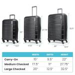 American Tourister Stratum 2.0 Expandable Hardside Luggage with Spinner Wheels, Jet Black, Carry-on