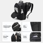 LEVEL8 Laptop Backpack, Work Backpack for Men Women, Travel Computer Bag for Business Fits 15.6" Laptop and Notebook - Black