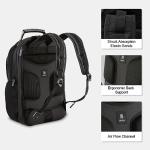 LEVEL8 Laptop Backpack, Work Backpack for Men Women, Travel Computer Bag for Business Fits 15.6" Laptop and Notebook - Black