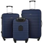 Wrangler Smart Luggage Set with Cup Holder and USB Port, Navy Blue, 3 Piece
