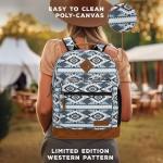 Wrangler Yellowstone Sturdy Backpack for Travel Classic Logo Water Resistant Casual Daypack for Travel with Padded Laptop Notebook Sleeve