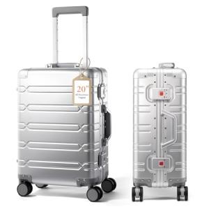 UrbanExplorer Aluminum Carry-On Luggage with Spinner Wheels