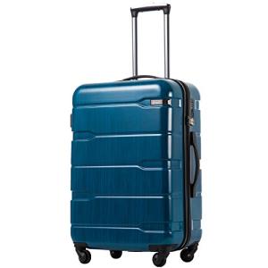 Coolife Expandable Caribbean Blue 28" Spinner Suitcase