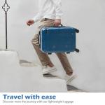 Coolife Expandable Caribbean Blue 28" Spinner Suitcase