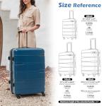 Coolife Expandable Caribbean Blue 28" Spinner Suitcase