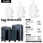 COOLIFE 3-Piece Expandable Suitcase Set - Teal