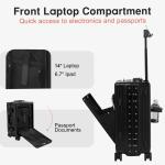 VentureVault 20" Zipperless Carry On Luggage - Black