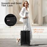VentureVault 20" Zipperless Carry On Luggage - Black