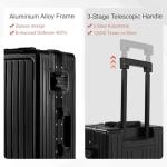 VentureVault 20" Zipperless Carry On Luggage - Black