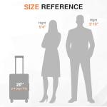 VentureVault 20" Zipperless Carry On Luggage - Black