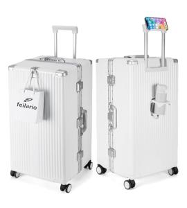 Feilario 30" Large Hardside Spinner Luggage with Cup Holder