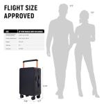 UrbanExplorer 20" Hardshell Carry On Luggage, Black