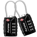 Puroma 2 Pack TSA Luggage Locks with 4 Digits