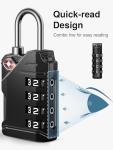 TSA Approved 4-Digit Luggage Locks - 2 Pack