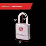 TSA Approved Brass Luggage Locks - 4 Pack