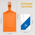 Travelambo 4 Pack Orange Leather Luggage Tags