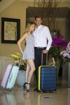 Rockland Melbourne Blue Expandable Spinner Carry-On 20-Inch