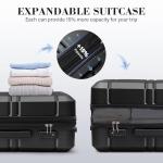 Expandable Hardside Carry On Suitcase with Spinner Wheels
