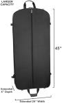 WallyBags 45" Extra Wide Garment Bag, Black