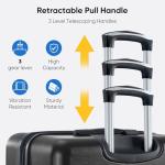 OLIXIS 20" Black Expandable Hardside Spinner Luggage