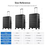 OLIXIS 20" Black Expandable Hardside Spinner Luggage