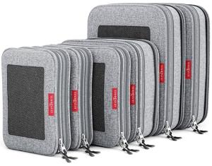 LeanTravel Compression Packing Cubes - 6-Pack Set