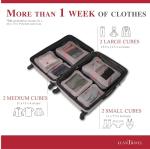 LeanTravel Compression Packing Cubes - 6-Pack Set