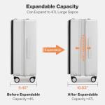 Mixi 20" Expandable Carry-On Luggage with Spinner Wheels