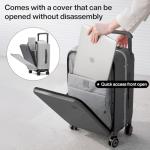 Mixi 20-Inch Luxury Carry On Luggage - Rock Grey
