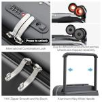 Mixi 20-Inch Luxury Carry On Luggage - Rock Grey