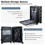 MRPLUM Hardside Carry On Luggage with USB Port