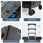 MRPLUM Hardside Carry On Luggage with USB Port