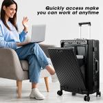 MRPLUM Hardside Carry On Luggage with USB Port