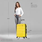 DUKAP RODEZ 24" Yellow Hardside Suitcase