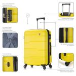 DUKAP RODEZ 24" Yellow Hardside Suitcase